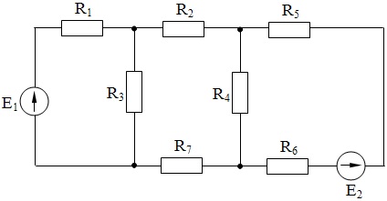 схема соединения элементов электрической цепи