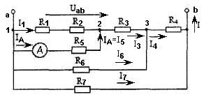 схема соединения элементов электрической цепи