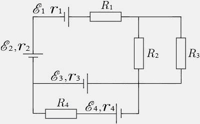 На схеме соединение резисторов и источников ЭДС