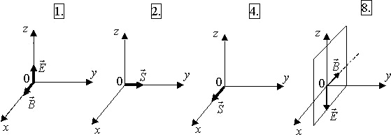 векторы напряженности электрического и индукции магнитного полей