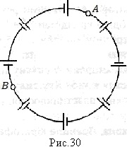 Последовательное замкнутое соединение источников ЭДС