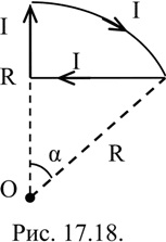 По контуру, изображенному на рисунке, идет ток