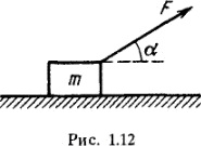 Брусок тянут за нить по горизонтальной плоскости
