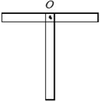 Маятник в виде буквы Т изготовлен из двух однородных стержней