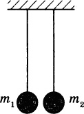 Два шарика подвешены на одинаковых нитях