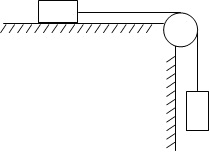 Два одинаковых груза связаны нитью, перекинутой через невесомый блок