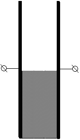 пространство между пластинами наполовину заполнили парафином