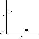 Система состоит из двух стержней, скрепленных между собой, как показано на рисунке