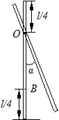 Стержень, который может свободно вращаться вокруг горизонтальной оси, отклонили от вертикали