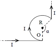 По плоскому контуру из тонкого провода изображенному на рисунке, течет ток