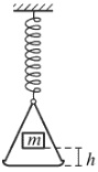 На чашку весов, подвешенную на пружине, падает с высоты груз