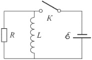 Параллельно соединенные катушку и резистор присоединили через ключ к источнику ЭДС