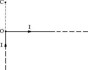 бесконечно длинный провод, согнутый под углом 90°