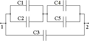 Схема соединения конденсаторов