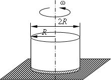 сплошной цилиндр, опирающийся торцевой поверхностью на горизонтальное дно цилиндрической лунки
