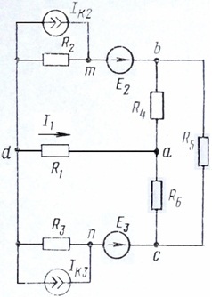 схема соединения элементов электрической цепи