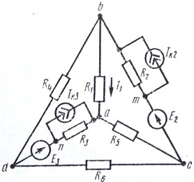 схема соединения элементов электрической цепи