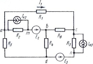 схема соединения элементов электрической цепи