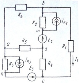схема соединения элементов электрической цепи
