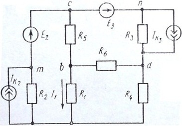 схема соединения элементов электрической цепи