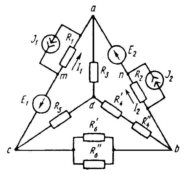 схема соединения элементов электрической цепи