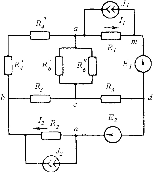 схема соединения элементов электрической цепи