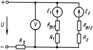 схема соединения элементов электрической цепи