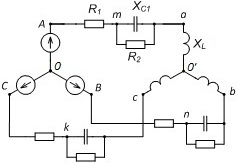 схема трехфазной цепи