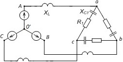 схема трехфазной цепи