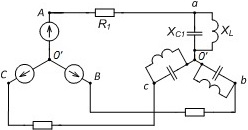 схема трехфазной цепи