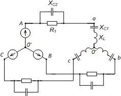 схема трехфазной цепи