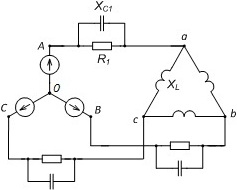 схема трехфазной цепи