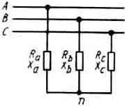 К трехфазной линии подключены три одинаковых приемника