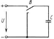 Схема зарядки конденсатора
