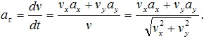 уравнение тангенциального ускорения